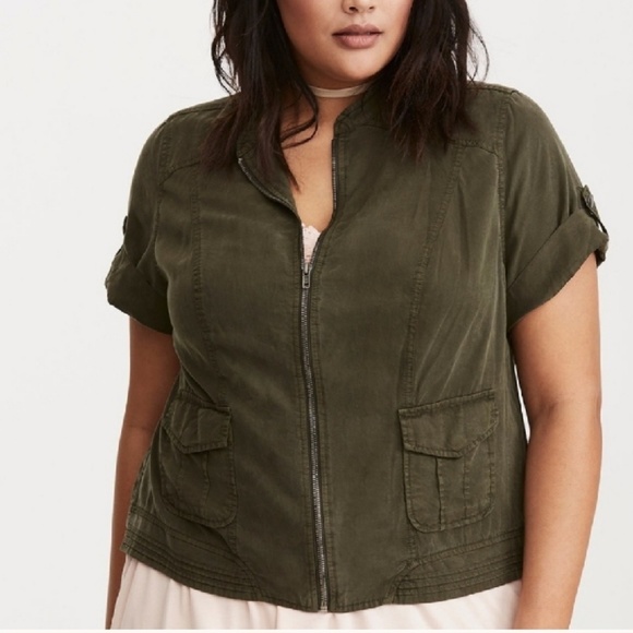 torrid green jacket